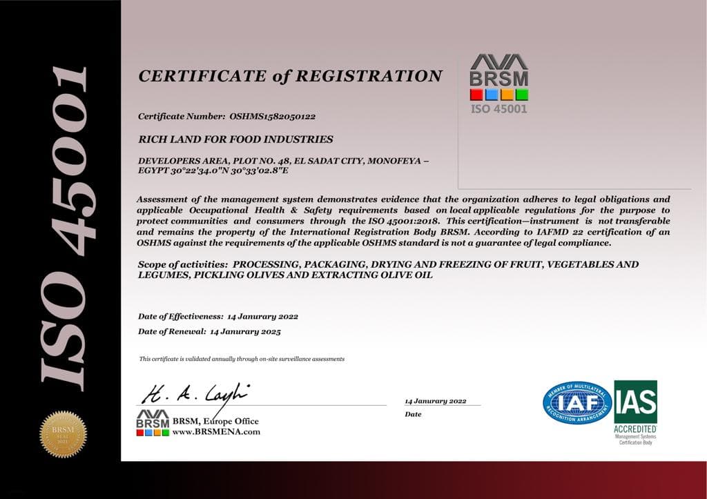 ISO 45001:2018 Occupational Health & Safety